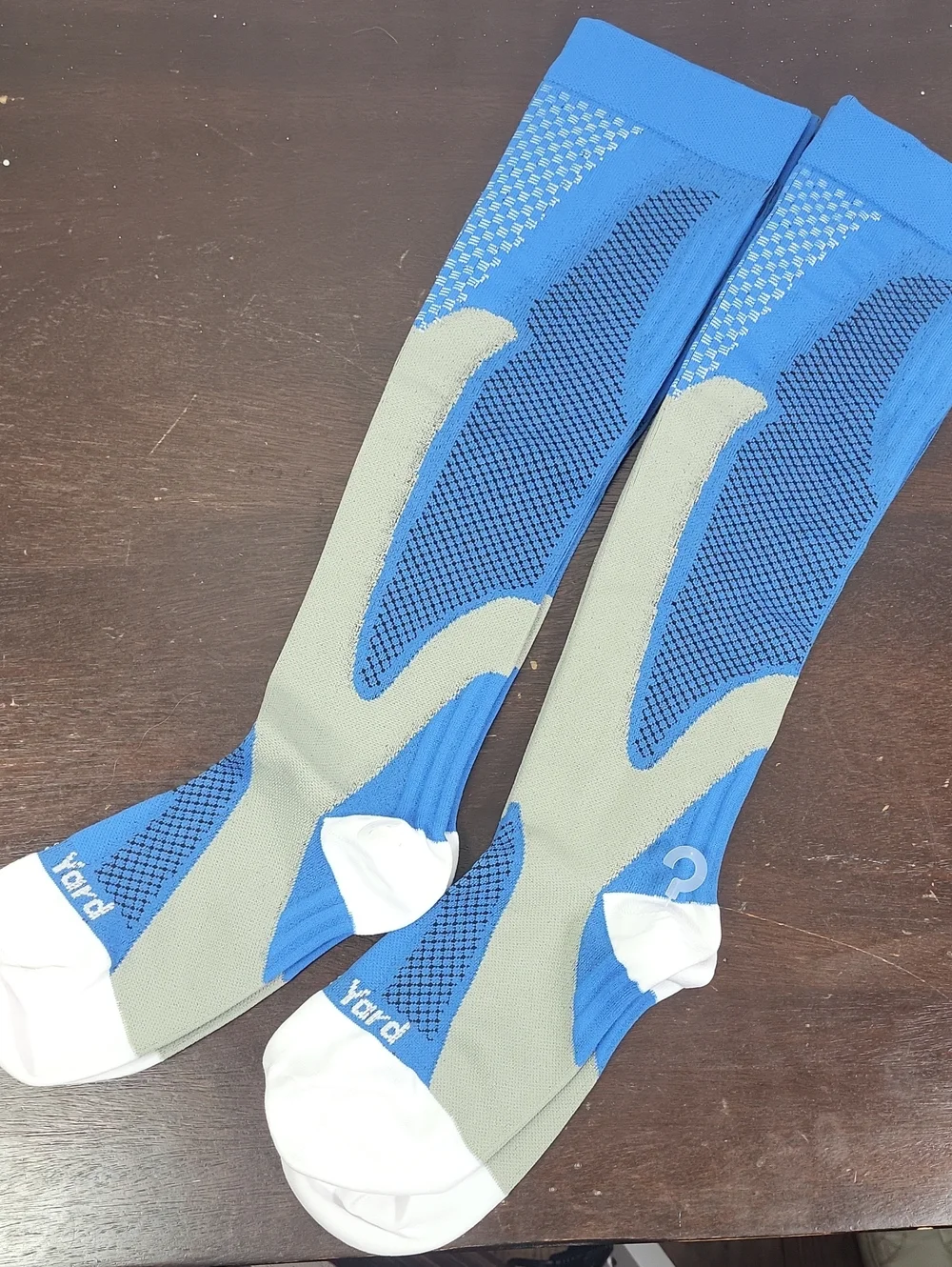 Nurse Yard Blue Athletic Compression Socks - Performance Support. Bundle of 2